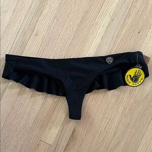 Body Glove FLING Booty Tanga Bottoms Ruffle L